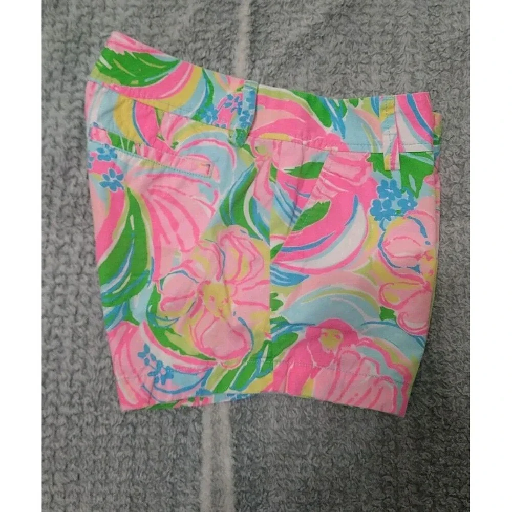 Lilly Pulitzer The Callahan Shorts Multicolor Size 0 Boho Beachy Summer Feminine